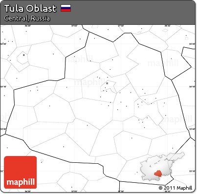 Blank Simple Map of Tula Oblast, no labels