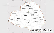 Classic Style Simple Map of Tula Oblast, cropped outside