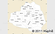 Classic Style Simple Map of Tula Oblast, single color outside