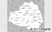 Gray Simple Map of Tula Oblast