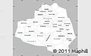 Gray Simple Map of Tula Oblast, single color outside