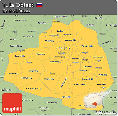 Savanna Style Simple Map of Tula Oblast