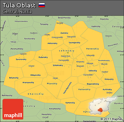 Savanna Style Simple Map of Tula Oblast