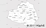 Silver Style Simple Map of Tula Oblast, cropped outside