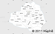 Silver Style Simple Map of Tula Oblast, single color outside