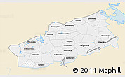 Classic Style 3D Map of Tver Oblast, single color outside
