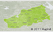 Physical 3D Map of Tver Oblast, lighten, semi-desaturated