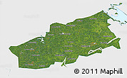 Satellite 3D Map of Tver Oblast, single color outside