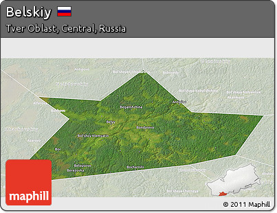 Satellite 3D Map of Belskiy, lighten