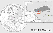 Blank Location Map of Belskiy, highlighted country, highlighted parent region