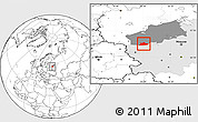 Blank Location Map of Belskiy, highlighted parent region, highlighted grandparent region