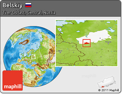 Physical Location Map of Belskiy, highlighted parent region