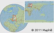 Savanna Style Location Map of Belskiy, highlighted parent region, highlighted grandparent region, within the entire country, hill shading