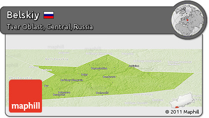Physical Panoramic Map of Belskiy, lighten