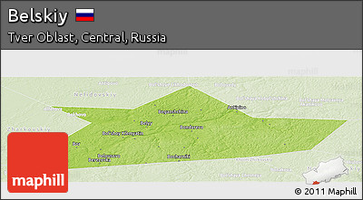 Physical Panoramic Map of Belskiy, lighten
