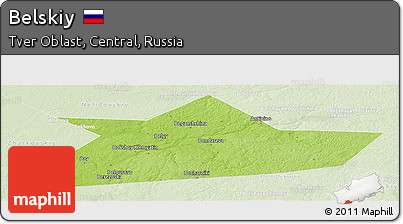 Physical Panoramic Map of Belskiy, lighten
