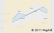Classic Style 3D Map of Konakovskiy, single color outside