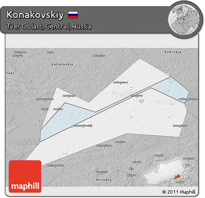 Gray 3D Map of Konakovskiy