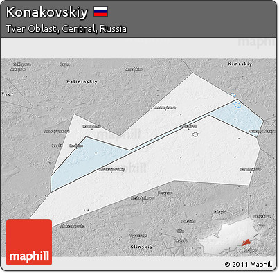 Gray 3D Map of Konakovskiy