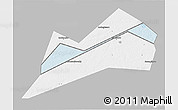 Gray 3D Map of Konakovskiy, single color outside