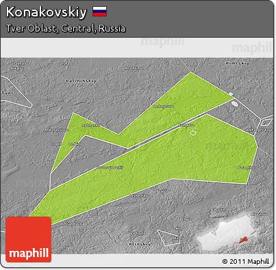 Physical 3D Map of Konakovskiy, desaturated