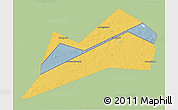 Savanna Style 3D Map of Konakovskiy, single color outside