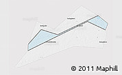 Silver Style 3D Map of Konakovskiy, single color outside