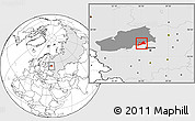 Blank Location Map of Konakovskiy, highlighted country, highlighted parent region