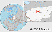 Gray Location Map of Konakovskiy, highlighted grandparent region