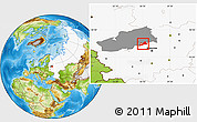 Physical Location Map of Konakovskiy, highlighted country, highlighted parent region