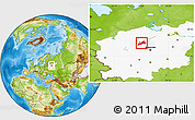 Physical Location Map of Konakovskiy, highlighted grandparent region