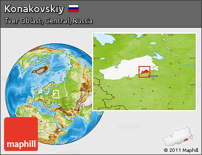 Physical Location Map of Konakovskiy, highlighted parent region