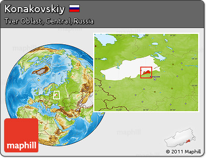Physical Location Map of Konakovskiy, highlighted parent region