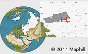 Satellite Location Map of Konakovskiy, highlighted country, highlighted parent region