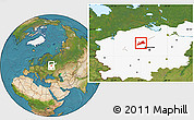 Satellite Location Map of Konakovskiy, highlighted grandparent region