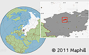 Savanna Style Location Map of Konakovskiy, highlighted country, highlighted grandparent region