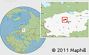Savanna Style Location Map of Konakovskiy, highlighted grandparent region