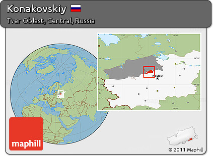 Savanna Style Location Map of Konakovskiy, highlighted parent region, highlighted grandparent region
