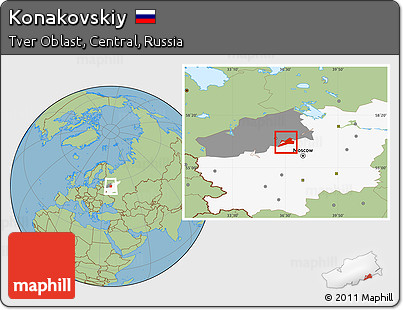 Savanna Style Location Map of Konakovskiy, highlighted parent region, highlighted grandparent region