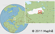 Savanna Style Location Map of Konakovskiy, highlighted parent region