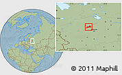 Savanna Style Location Map of Konakovskiy, hill shading