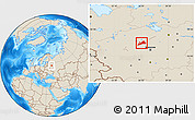 Shaded Relief Location Map of Konakovskiy
