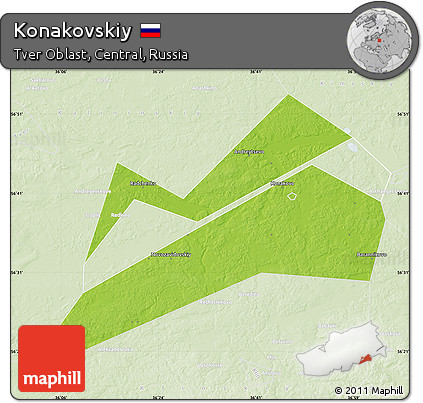 Physical Map of Konakovskiy, lighten