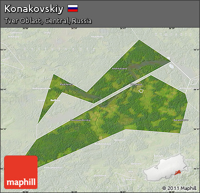 Satellite Map of Konakovskiy, lighten