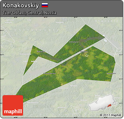 Satellite Map of Konakovskiy, lighten