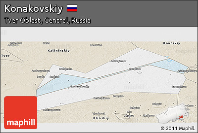 Classic Style Panoramic Map of Konakovskiy