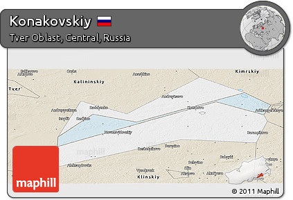 Classic Style Panoramic Map of Konakovskiy
