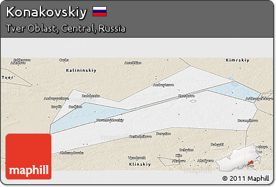 Classic Style Panoramic Map of Konakovskiy