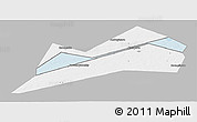 Gray Panoramic Map of Konakovskiy, single color outside