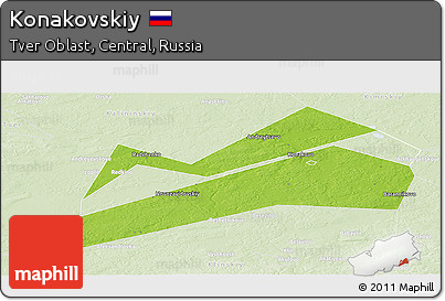 Physical Panoramic Map of Konakovskiy, lighten